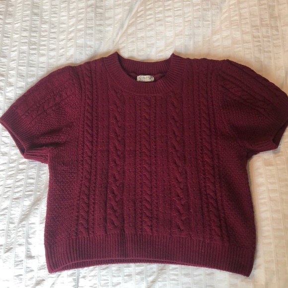 Cropped knit sweater - Picture 1 of 2